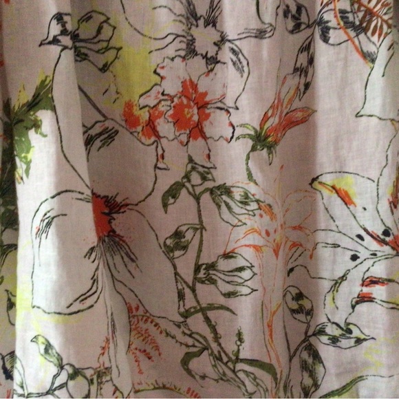 INC Linen Floral Ruffled Top - Picture 3 of 6